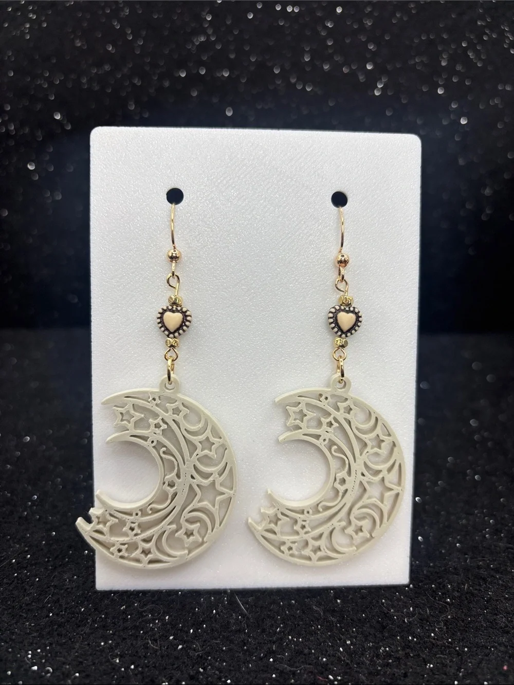 Celestial Moon & Stars Earrings | Gothic Crescent Moon Earrings